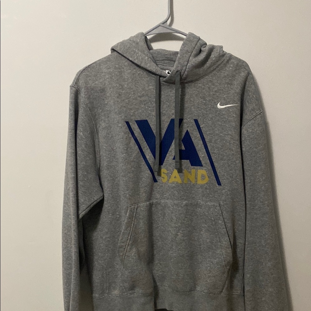Nike Gray Athletic Sweater with Navy Accents